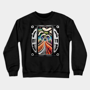 futuristic psychedelic entrance Crewneck Sweatshirt